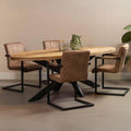 ovale eettafel van mangohout 180x100