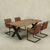 Mangohouten Eettafel Rechthoek Cedric 140x90 cm (6cm)
