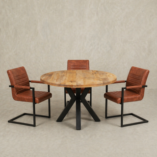Mangohouten Eettafel Rond Tara 110 cm (5cm)