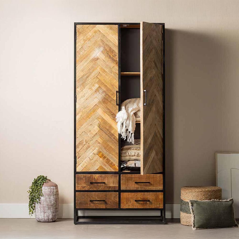 Mangohouten Kast Gwenn 90 cm