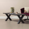 Mangohouten Salontafel Cedric 130 cm Zwart