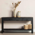Mangohouten Sidetable Winnie 150 cm Zwart