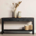 Mangohouten Sidetable Britt 150 cm Zwart