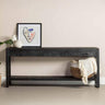 Mangohouten Sidetable 180 cm Zwart