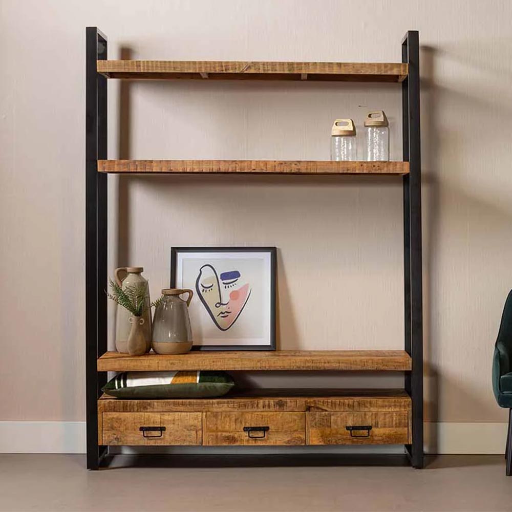 Mangohouten Boekenkast Britt 150 cm