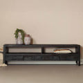 Mangohouten TV Meubel Kensi 220 cm Zwart