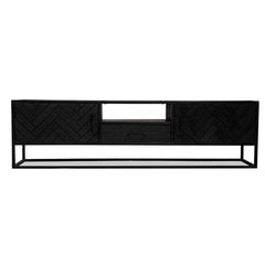 Mangohouten TV Meubel Kjeld 180 cm Zwart