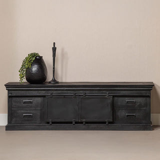 Mangohouten TV Meubel Milan 180 cm Zwart