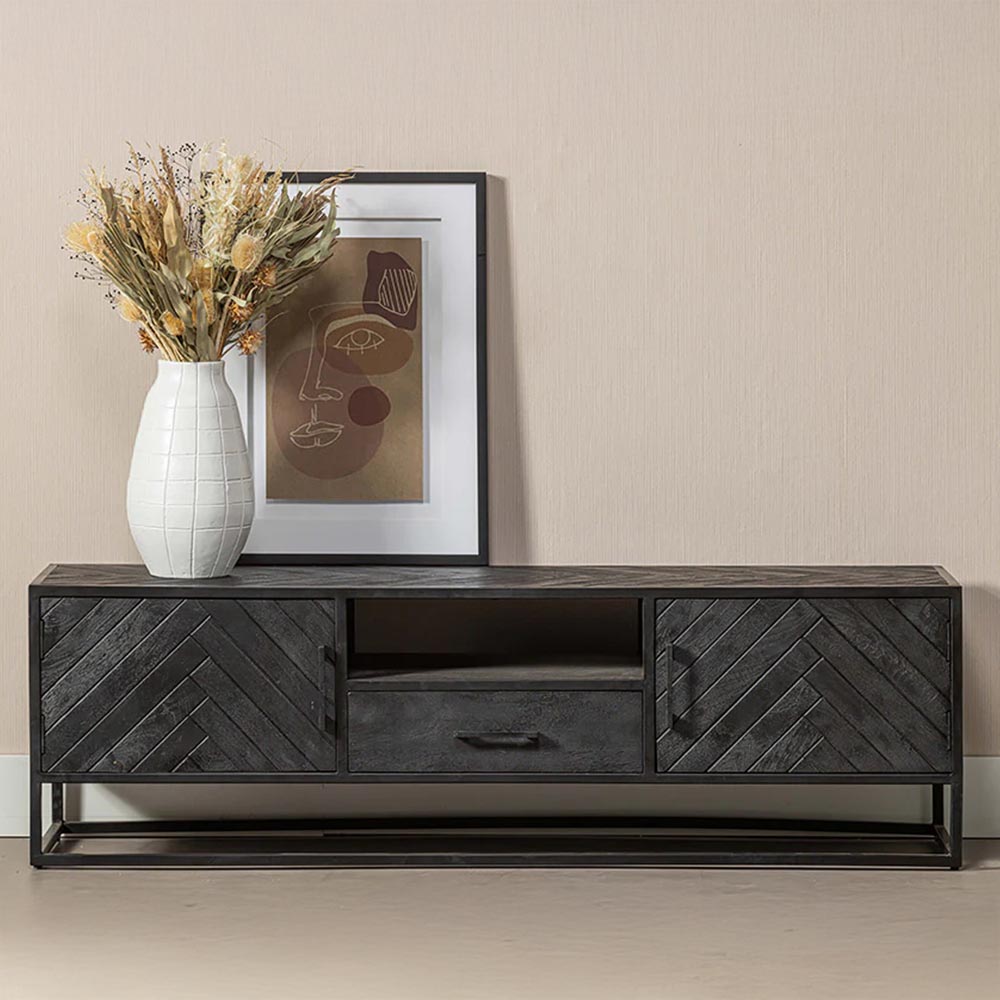 Mangohouten TV meubel 210cm