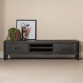 Mangohouten TV Meubel Kelvin 180 cm Zwart