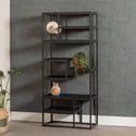 Mangohouten Vakkenkast Bowi 80 cm Zwart