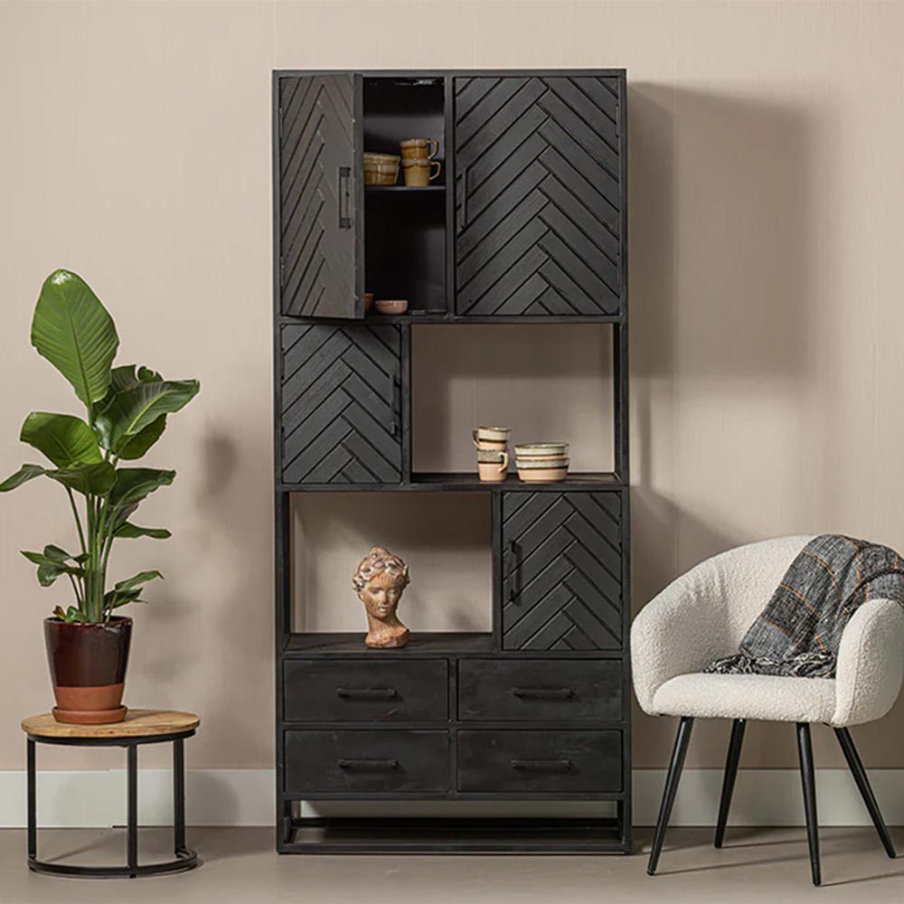 Mangohouten Vakkenkast Fianna 90 cm