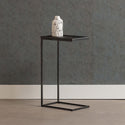 Mangohouten Bijzettafel Alys Zwart (set van 2)