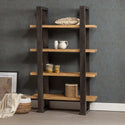 Mangohouten Boekenkast Turi 160 cm