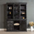 Mangohouten Buffetkast Milan 160 cm X Zwart