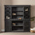 Mangohouten Buffetkast Milan 200 cm X Zwart