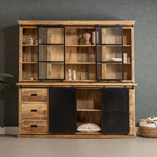 Mangohouten Buffetkast Milan 200 cm Recht