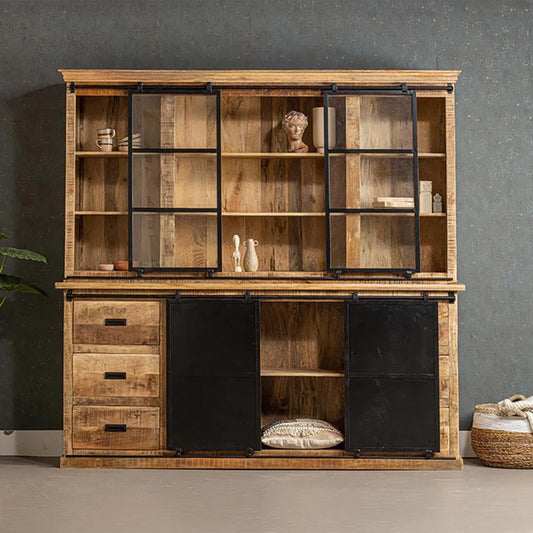 Mangohouten Buffetkast Milan 200 cm Recht