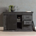 Mangohouten Dressoir Milan 140 cm Zwart