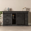 Mangohouten Dressoir Milan 160 cm Zwart