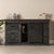 Mangohouten Dressoir Milan 160 cm Zwart