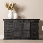 Mangohouten Dressoir Milan 160 cm met Dubbele Deur Zwart