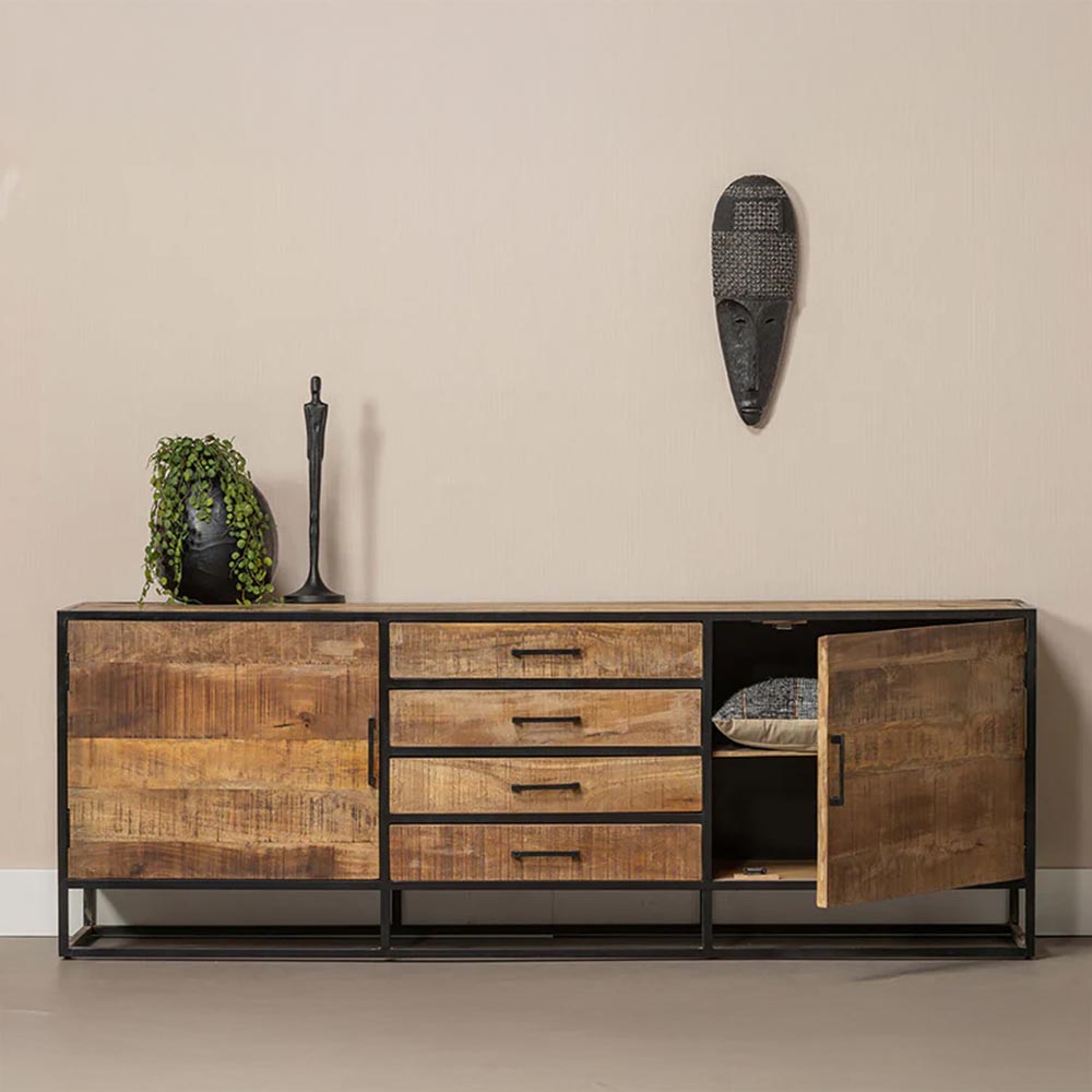 Mangohouten Dressoir Lowen 210 cm