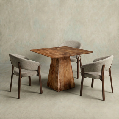 Mangohouten eettafel Mick vierkant 90x90cm