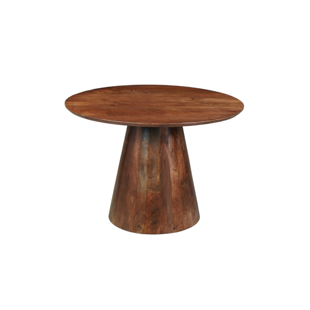 Ronde eettafel mangohout bruin