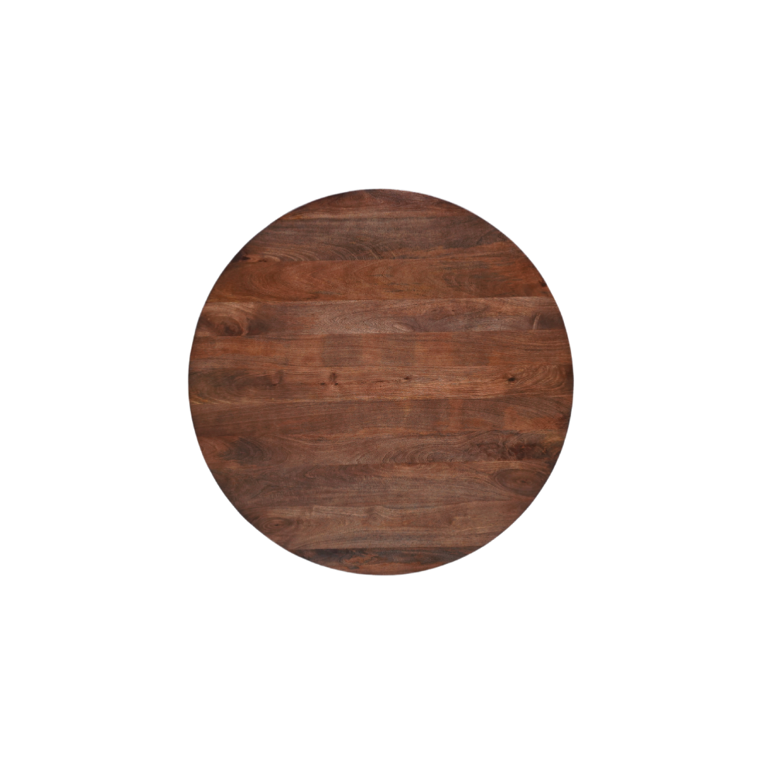 Ronde eettafel mangohout bruin