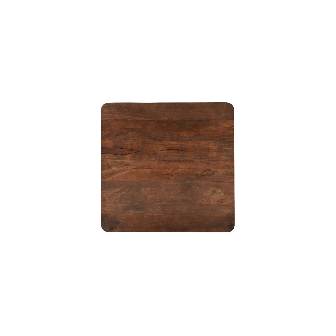 Vierkante eettafel mangohout bruin