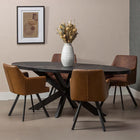 Mangohouten Eettafel Ovaal Oscar 300x130 cm Zwart (5cm)