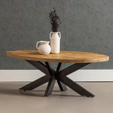 Ovale salontafel van mangohout