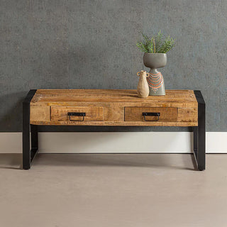 Mangohouten Salontafel Britt 2 lades 120 cm
