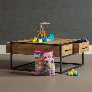 Mangohouten Salontafel Lowen 80x80 cm