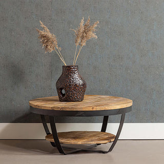 Mangohouten Salontafel Rond Maeve 90 cm