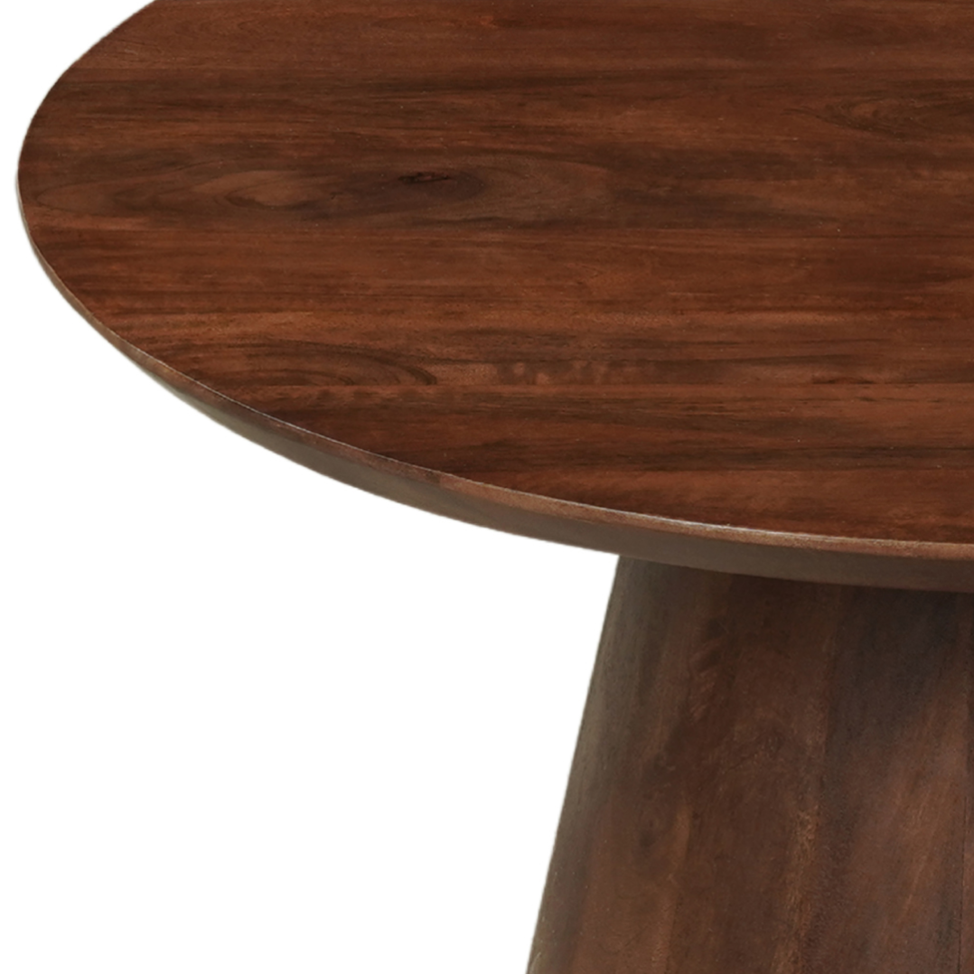 Mangohouten salontafel Mick bruin rond 80cm
