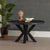 Mangohouten Salontafel Tara Rond 90 cm Zwart