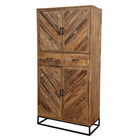 Mangohouten Kast Sabia 100 cm 4 deuren 2 lades