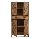 Mangohouten Kast Sabia 100 cm 4 deuren 2 lades