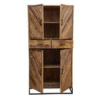 Mangohouten Kast Sabia 100 cm 4 deuren 2 lades