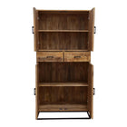 Mangohouten Kast Sabia 100 cm 4 deuren 2 lades