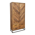 Mangohouten Kast Sabia 100 cm 2 deuren 4 lades