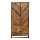 Mangohouten Kast Sabia 100 cm 2 deuren 4 lades