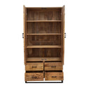 Mangohouten Kast Sabia 100 cm 2 deuren 4 lades