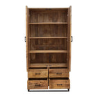 Mangohouten Kast Sabia 100 cm 2 deuren 4 lades
