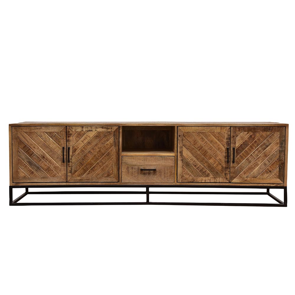 Mangohouten TV Meubel Sabia 200 cm met 1 lade