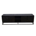 Mangohouten TV Meubel Sabia 200 cm Zwart