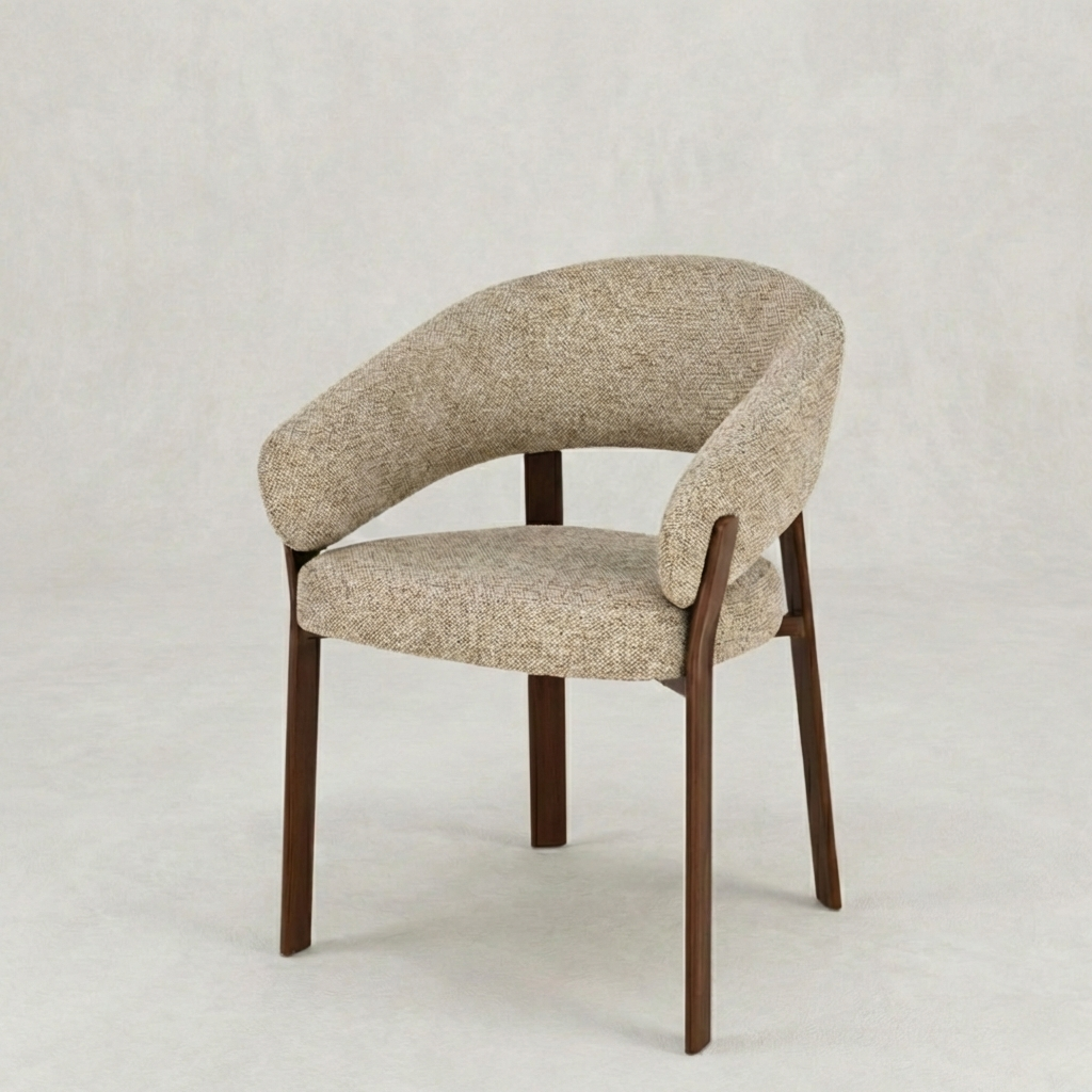 Eetkamerstoel Rydal Zand met bruin onderstel