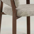 Eetkamerstoel Rydal Beige met bruin onderstel